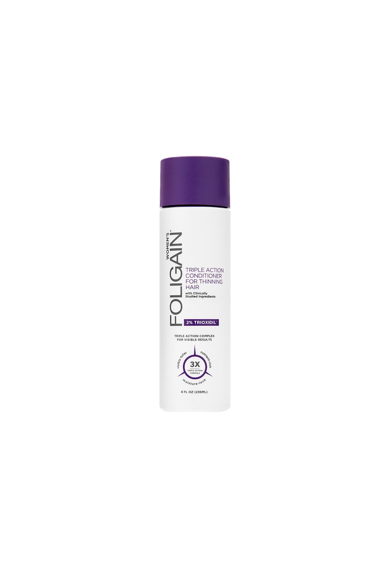 Balsam Triple Action - pentru femei - cu 2% Trioxidil - impotriva caderii parului - adauga volum si densitate - 236 ml