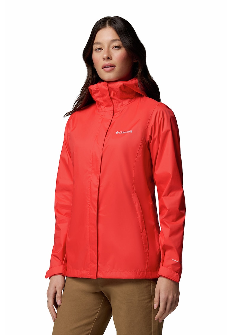 Jacheta impermeabila pentru drumetii Arcadia II - Rosu vermillion