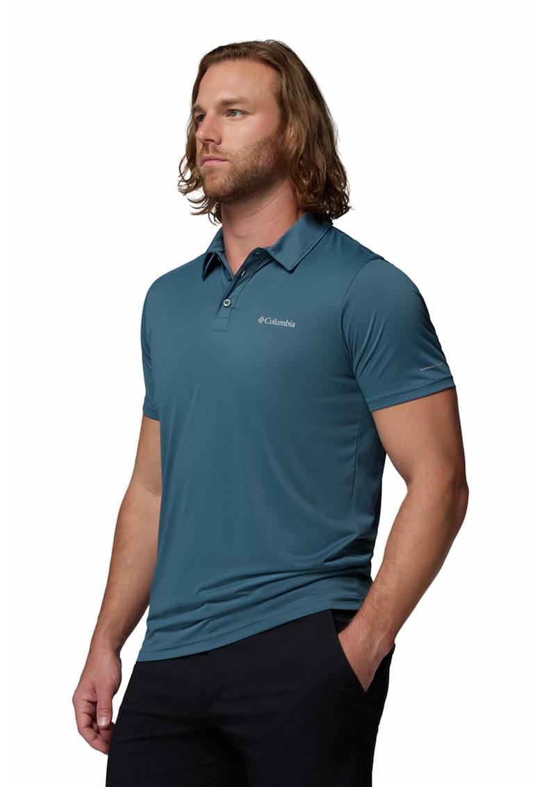 Tricou polo pentru trekking si drumetii - Albastru inchis