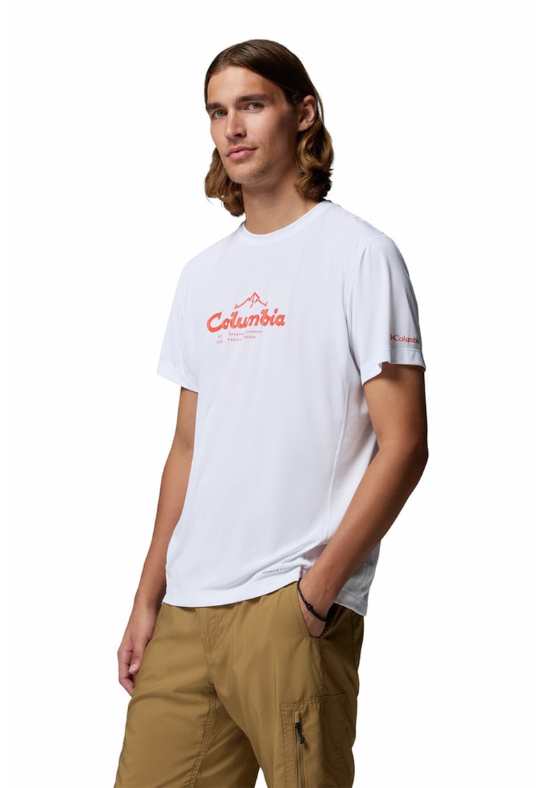 Tricou pentru drumetii Zero Rules™ - Alb/Portocaliu