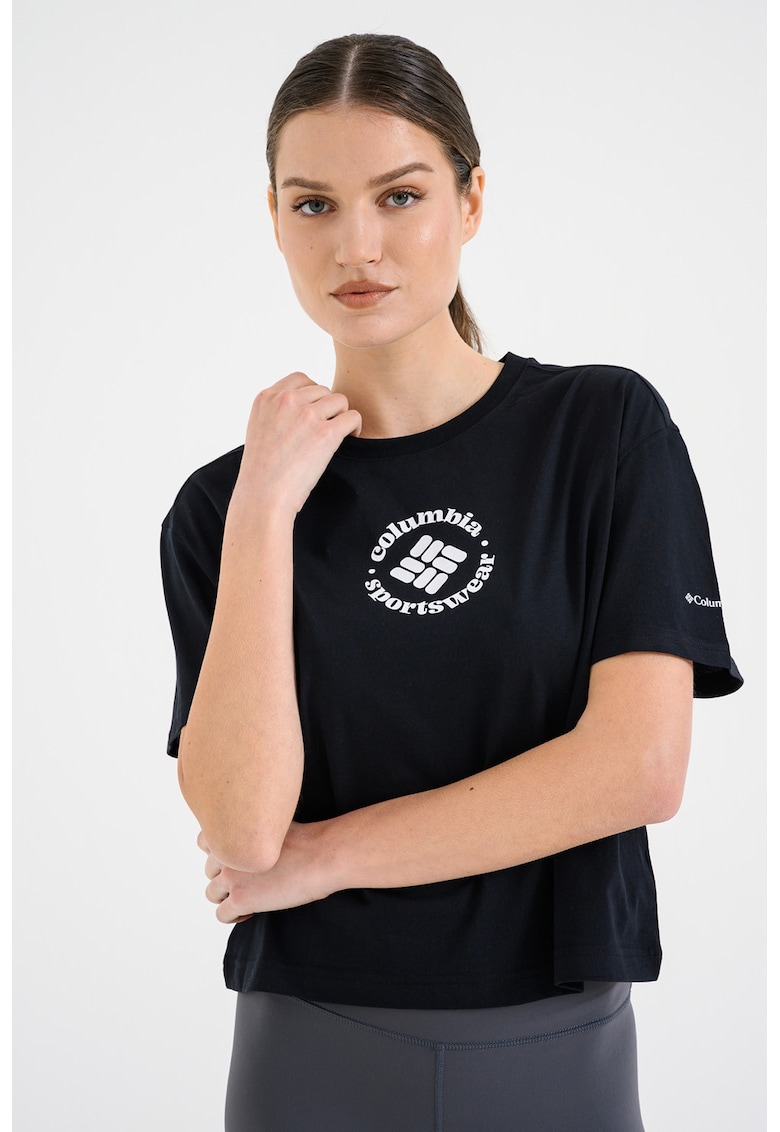 Tricou din bumbac organic Rolling Bend™ - Alb/Negru