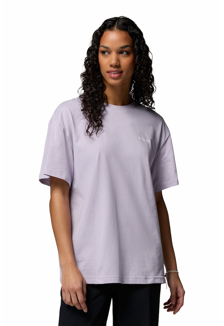 Tricou din bumbac organic Rolling Bend™ - Alb/Galben/Lila
