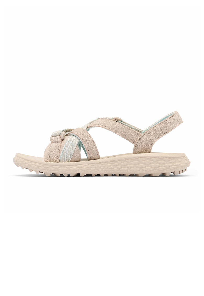 Sandale Konos Esla din piele intoarsa si material textil pentru trekking - Bej deschis