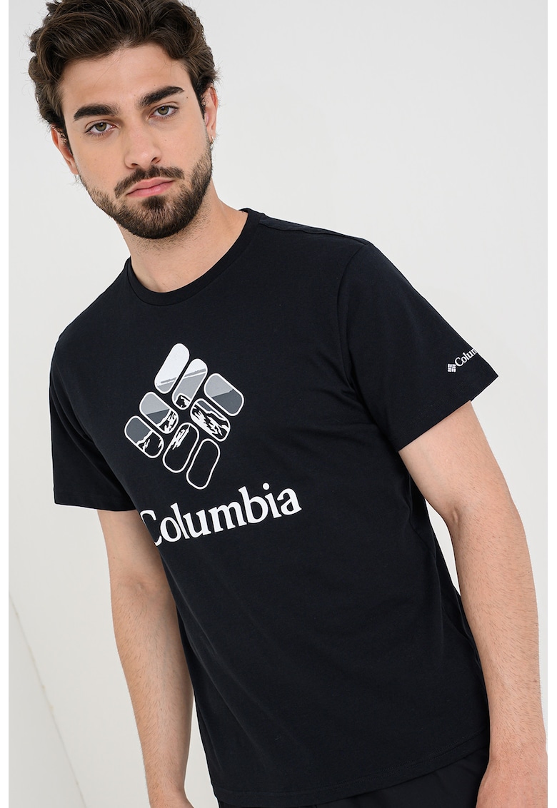 Tricou din bumbac organic cu imprimeu - Negru