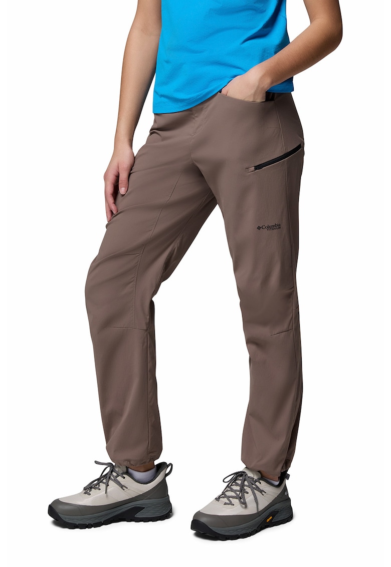 Pantaloni cu buzunare multiple pentru trekking Cosmiques Pro - Maro taupe