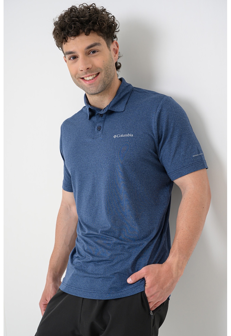 Tricou polo Parsons Point™ - Albastru inchis melange