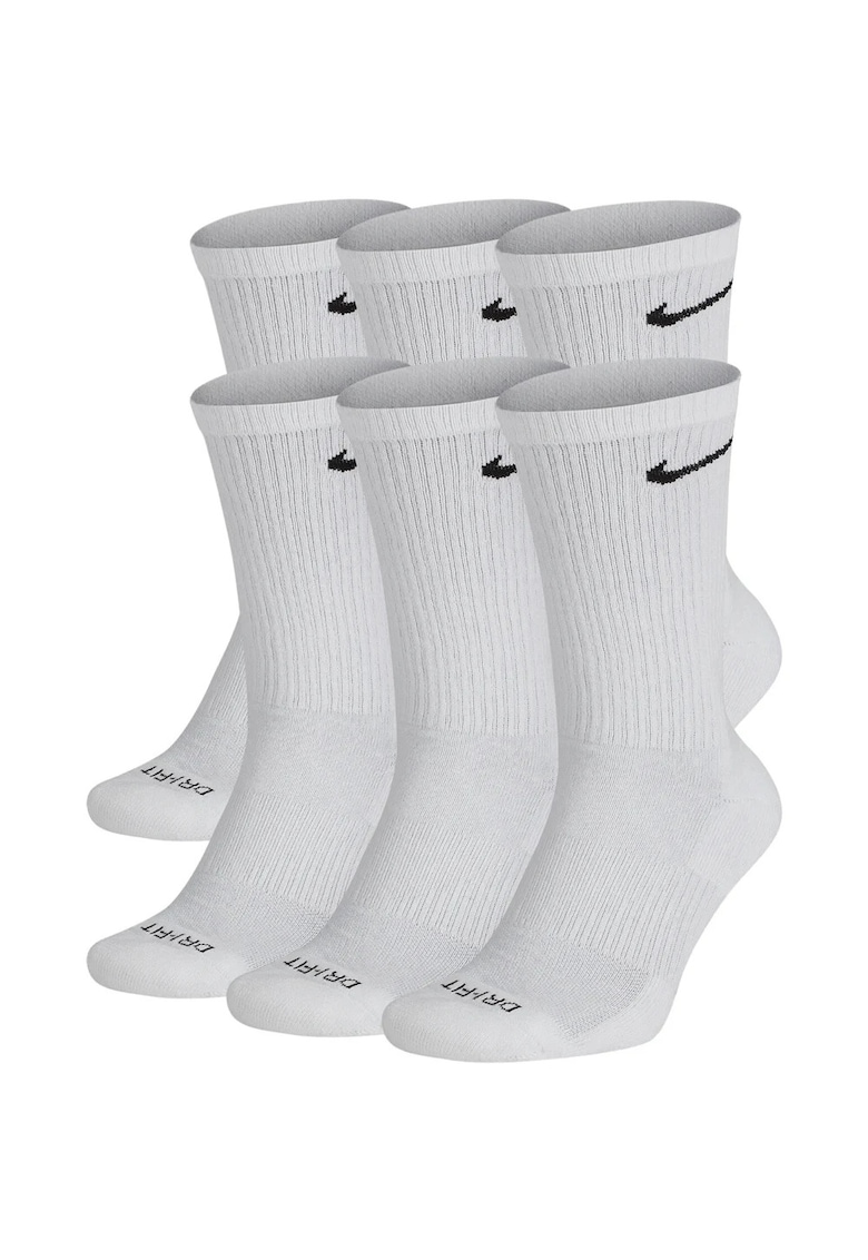 Set 6 perechi sosete Everyday Plus Cushioned Training Crew - alb -