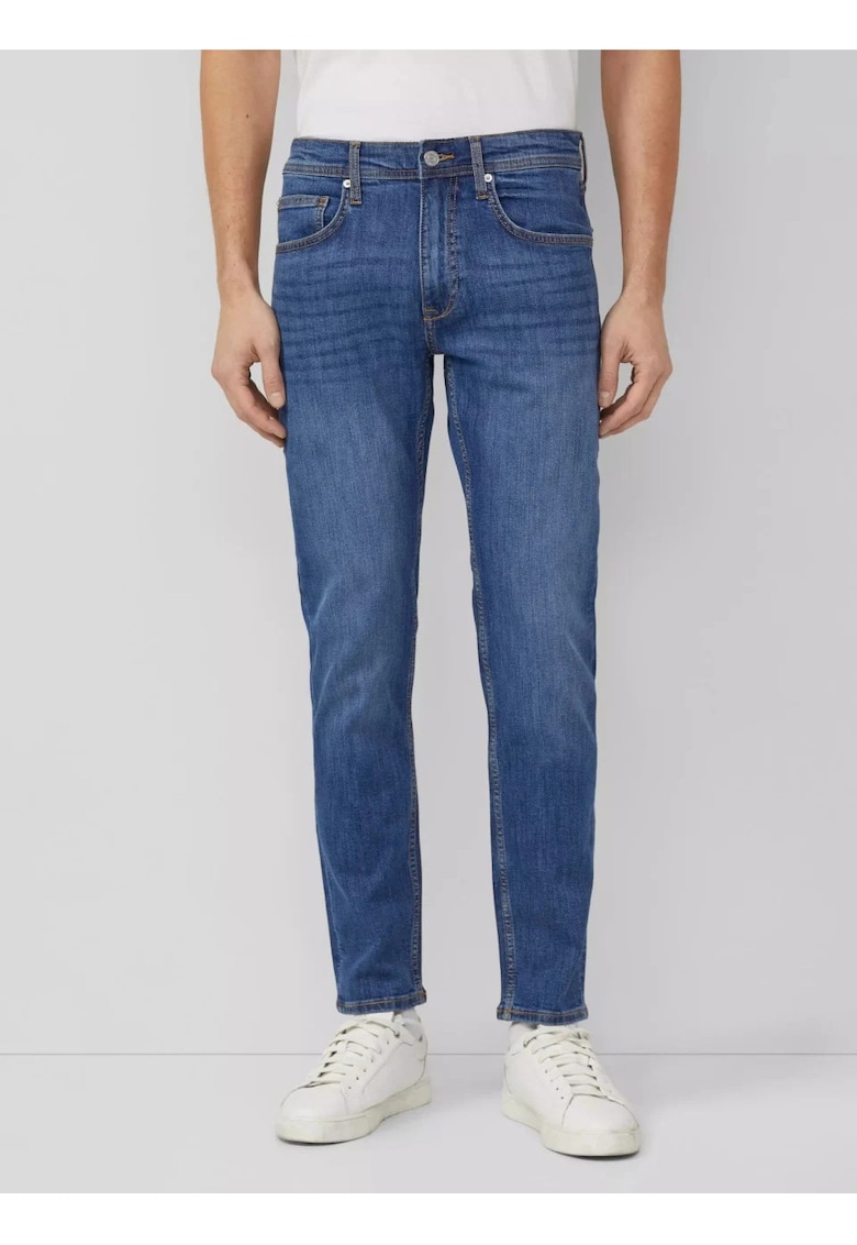 Blugi slim fit cu talie medie Nelio - Albastru