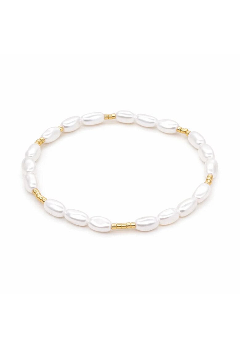 Bratara aurie - elastica - cu perle - Penelope C7