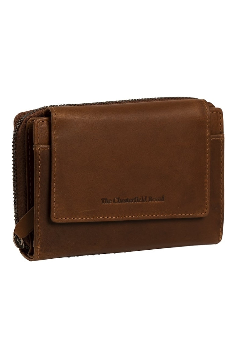 Portofel dama piele naturala - Ascot - - Coniac