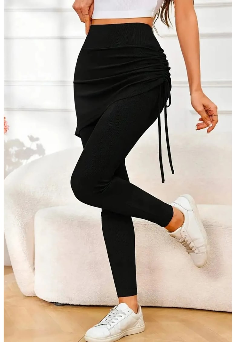 Colanti dama talie inalta - cu fusta - Negru