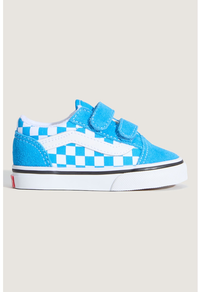 Tenisi cu velcro Old Skool - Alb/Albastru