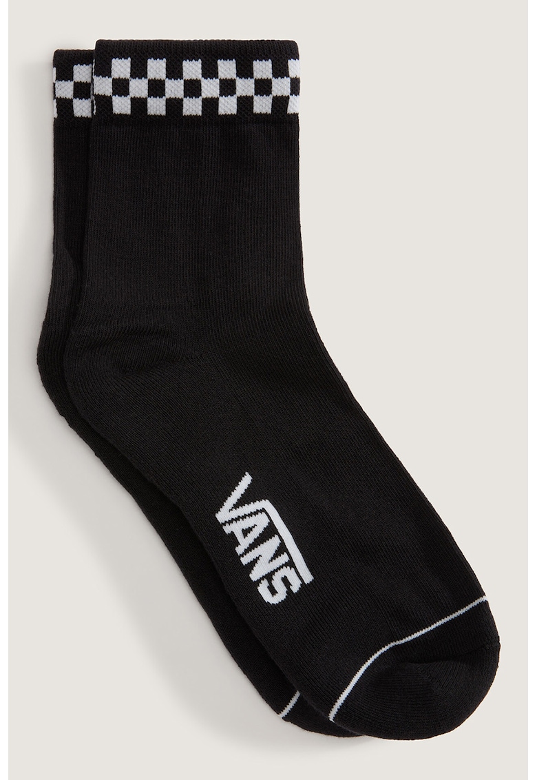 Sosete lungi Peek-A-Check - Negru/Gri deschis