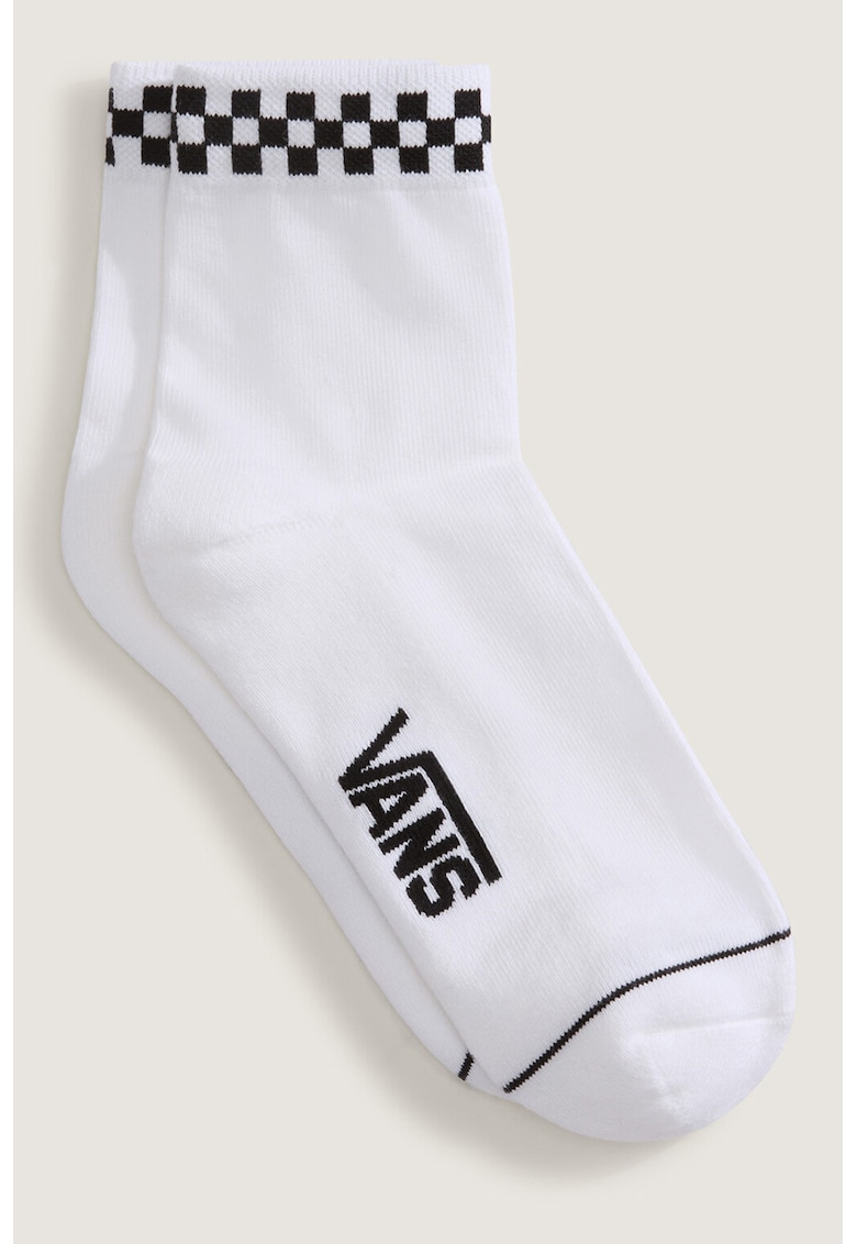 Sosete lungi Peek-A-Check - Alb/Negru