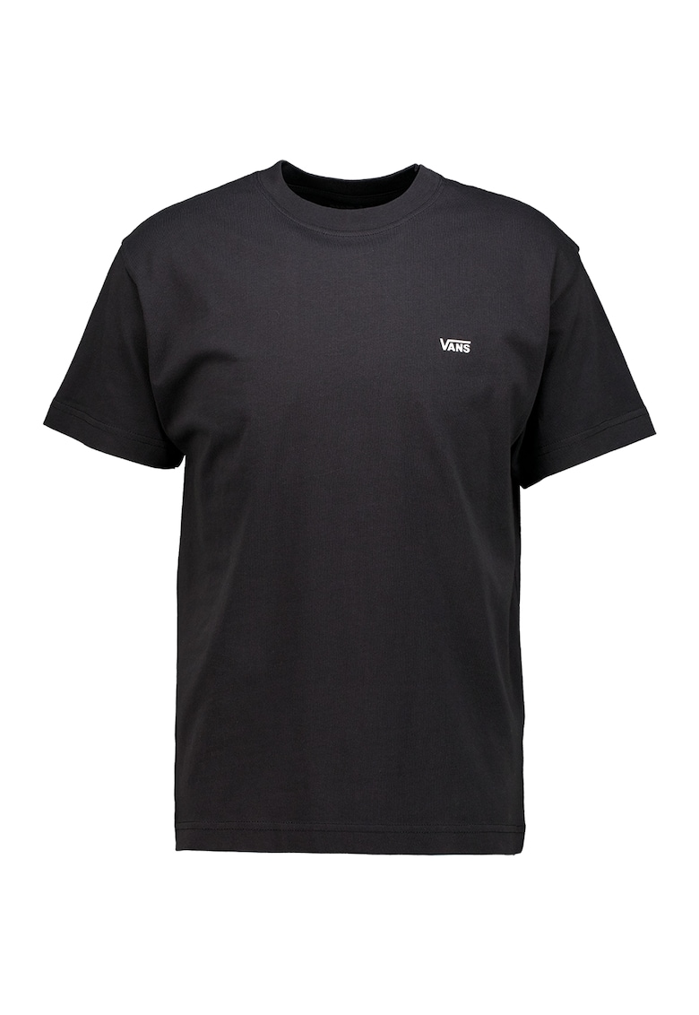 Tricou cu decolteu la baza gatului - Negru