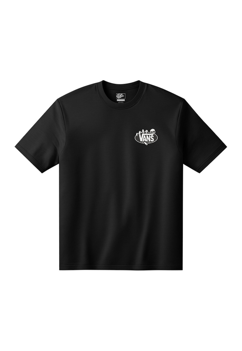 Tricou din bumbac Show Off - Negru/Gri deschis