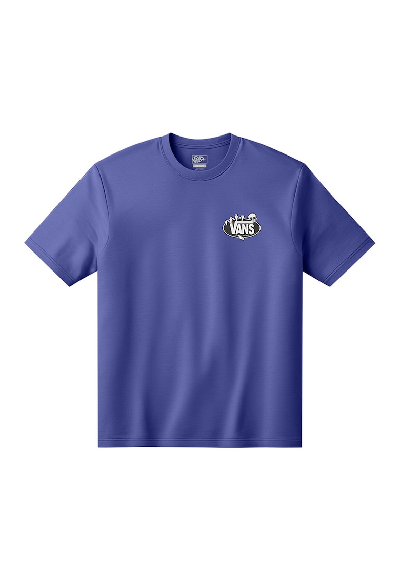Tricou din bumbac Show Off - Gri deschis/Albastru indigo