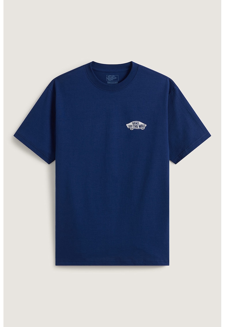 Tricou cu logo Double Standard - Alb/Albastru indigo