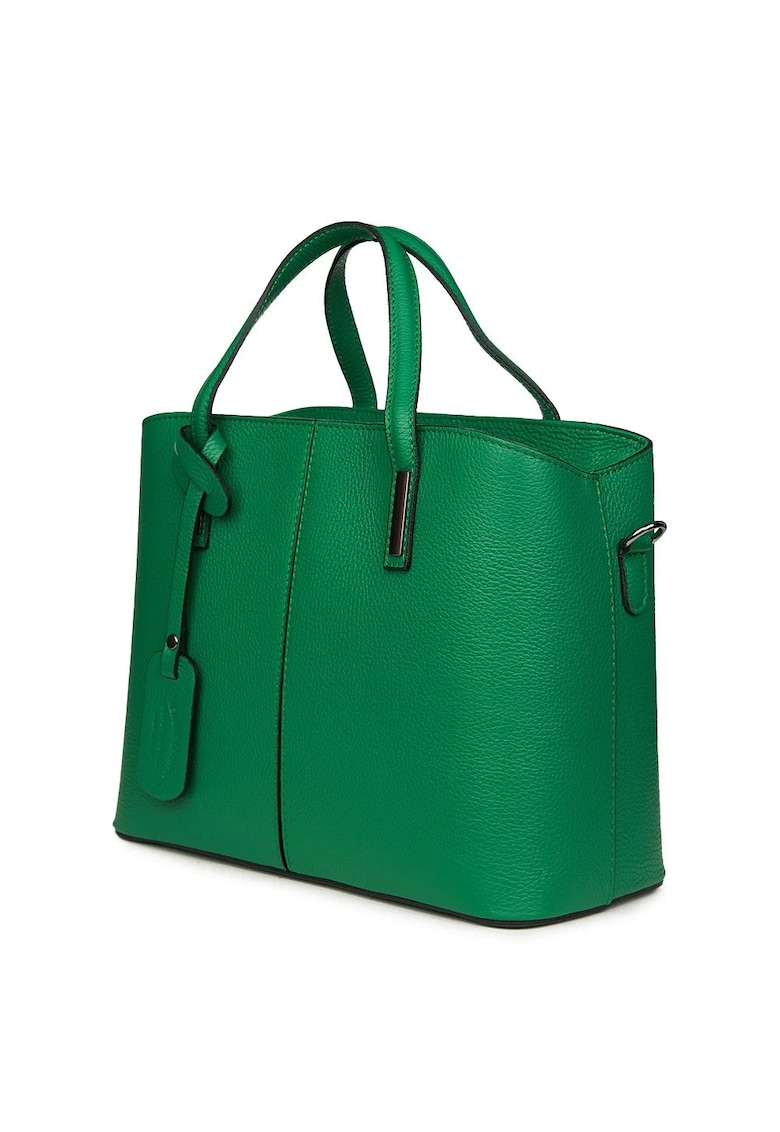 Geanta dama Gianna - piele naturala - verde - 26x33x14cm - cu manere detasabile