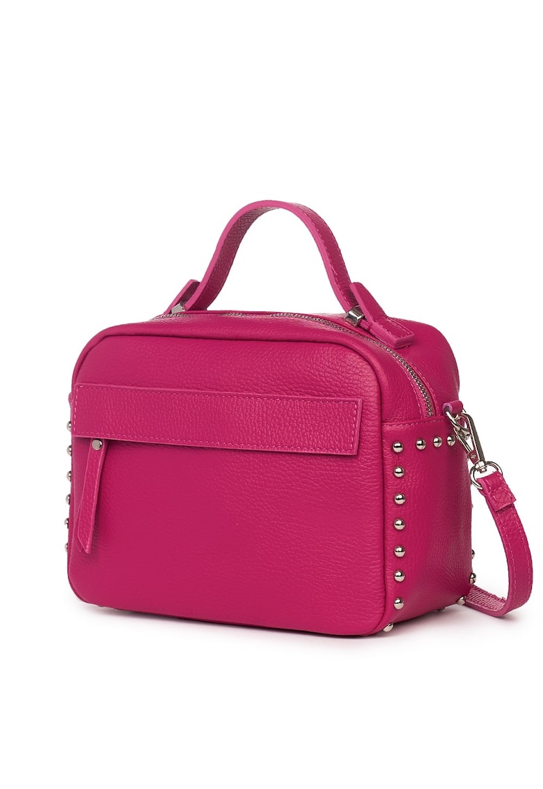 Poseta dama Cora fucsia - piele naturala - compartiment interior - dimensiuni 18x24x12cm