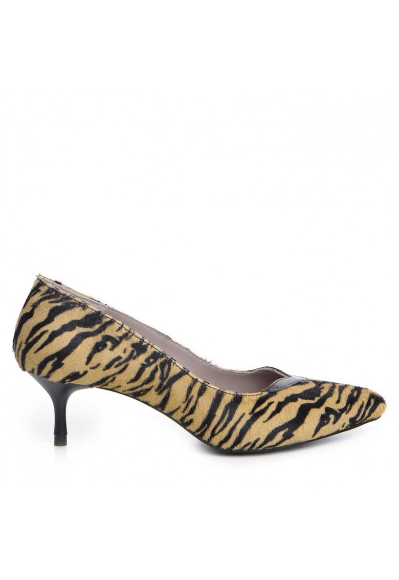 Pantofi stiletto piele naturala Bej Birdie