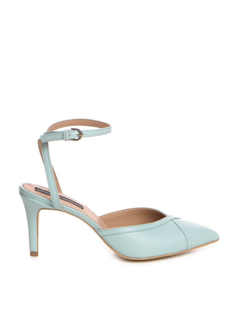 Pantofi stiletto piele naturala Menta Vivian