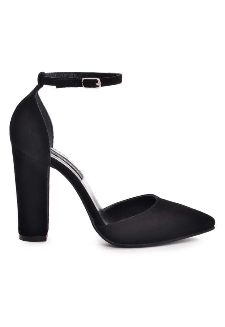 Pantofi cu toc gros piele Negru Urban Block