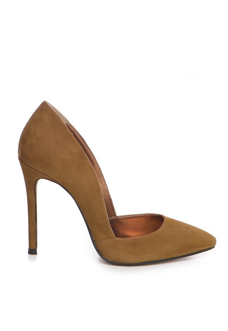Pantofi stiletto piele naturala Camel