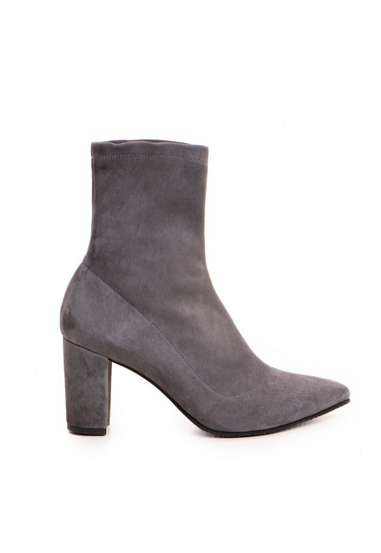 Botine Dama Piele Naturala Amora Gri