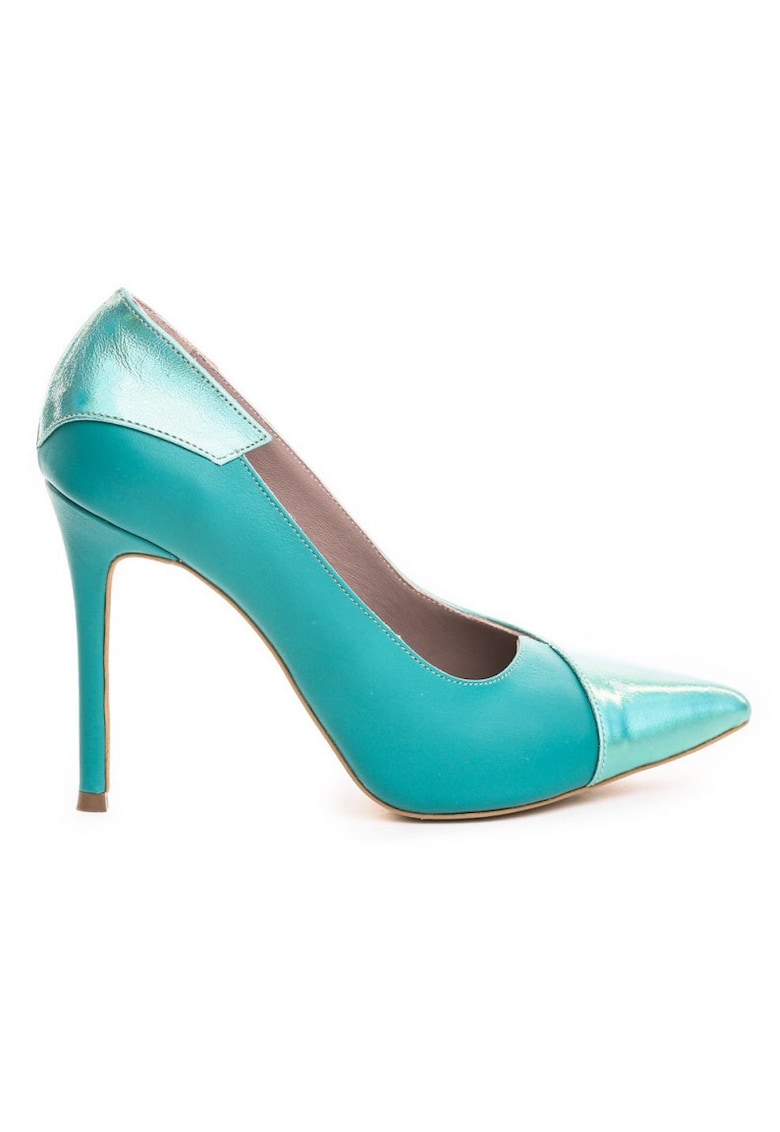 Pantofi stiletto piele naturala menta Selma
