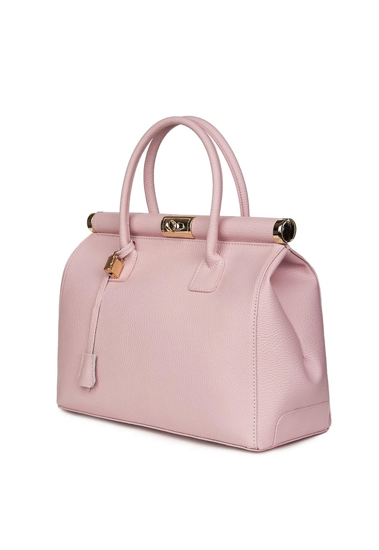 Geanta din piele naturala Bianca roz