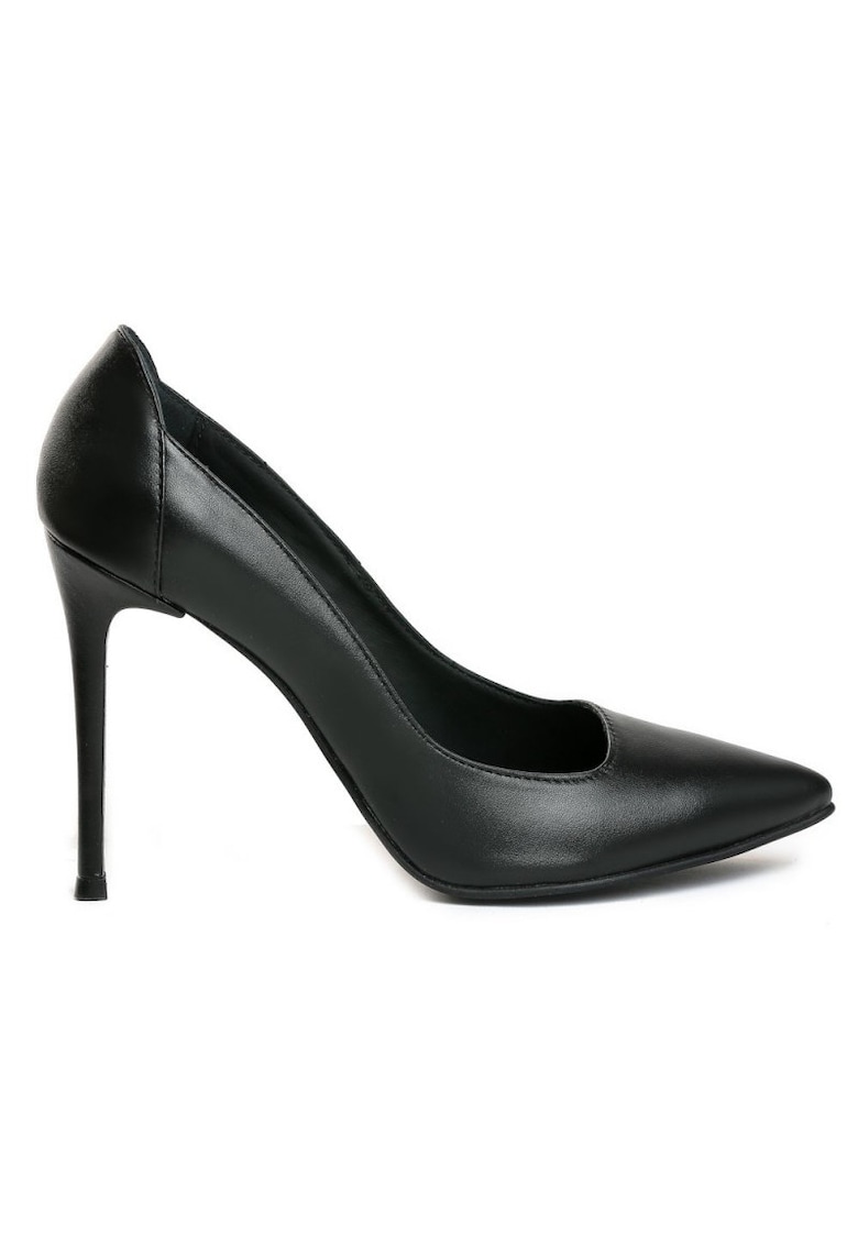 Pantofi stiletto piele naturala Negru Kim