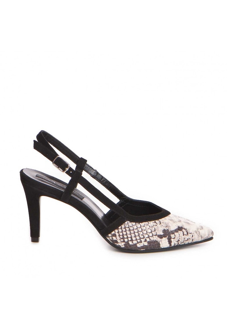 Pantofi stiletto piele naturala Negru Sutton
