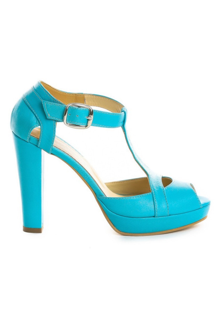 Sandale cu platforma piele naturala Anais