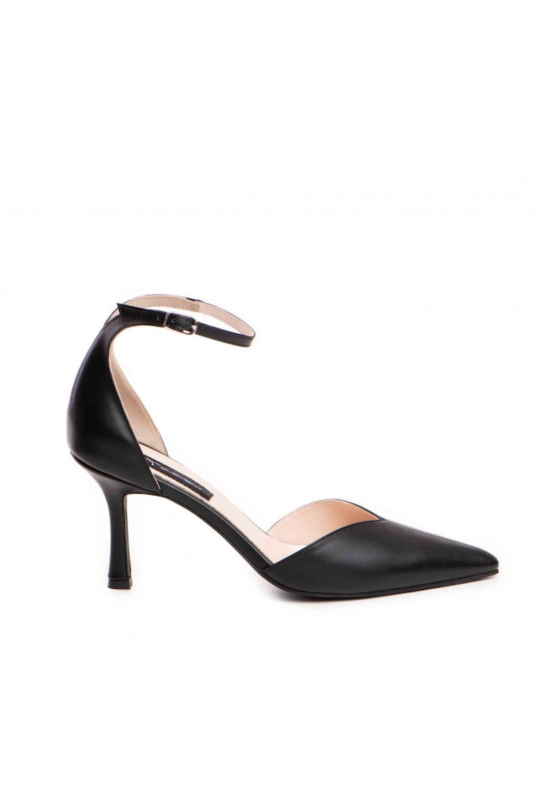 Pantofi stiletto piele naturala Negru Classy