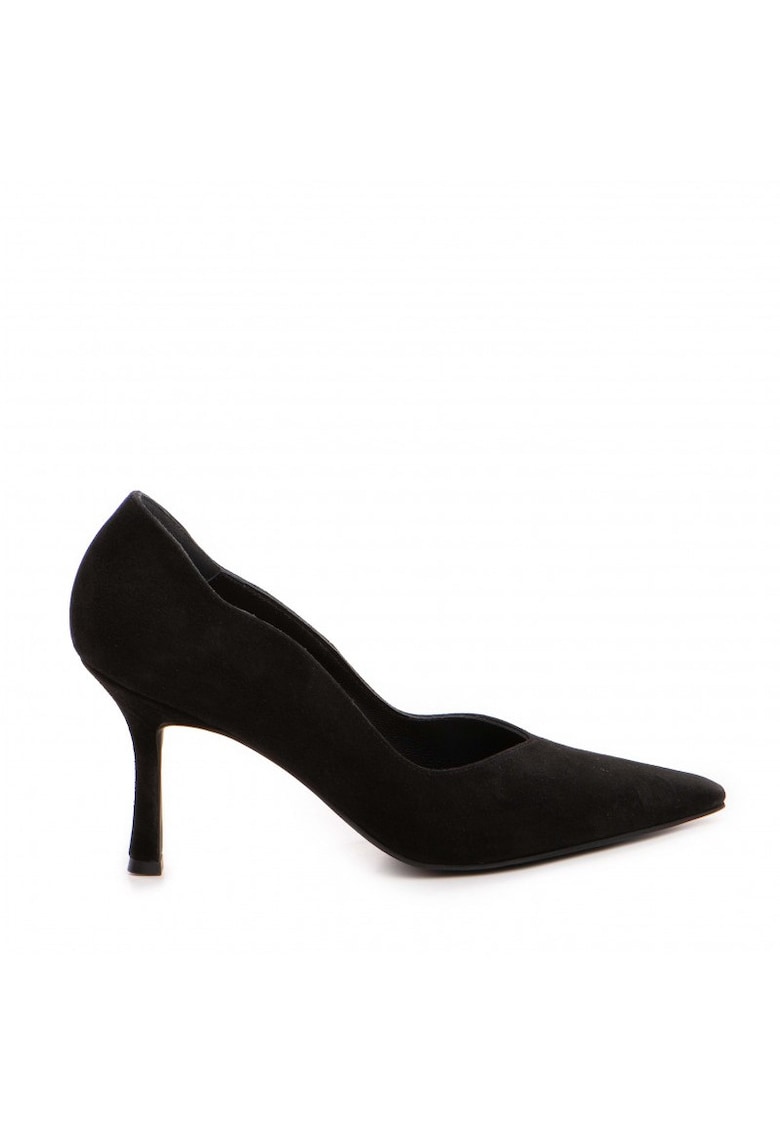 Pantofi stiletto piele naturala Negru Amalia