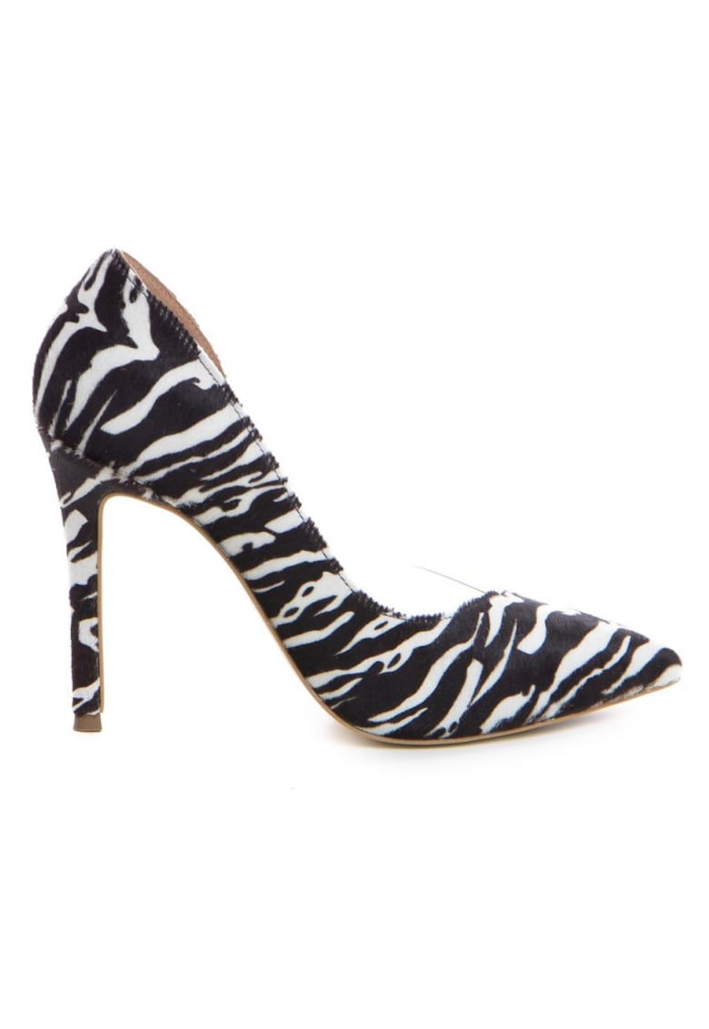 Pantofi stiletto piele naturala Alb Leila