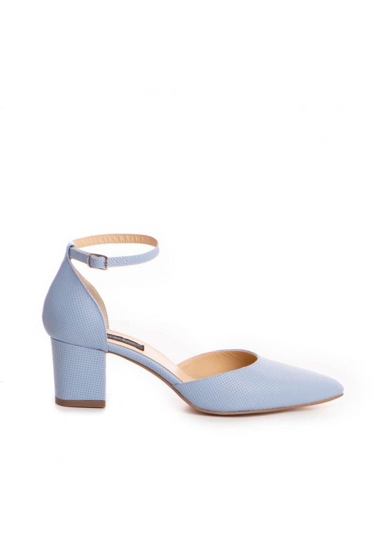 Pantofi piele naturala Bleu Fancy Flats