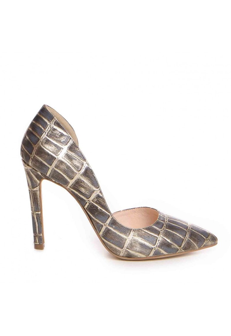 Pantofi stiletto piele naturala Maro Cut