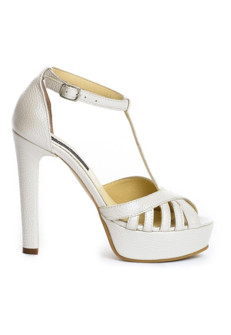 Sandale mireasa piele naturala Ivoire Rendez Vous