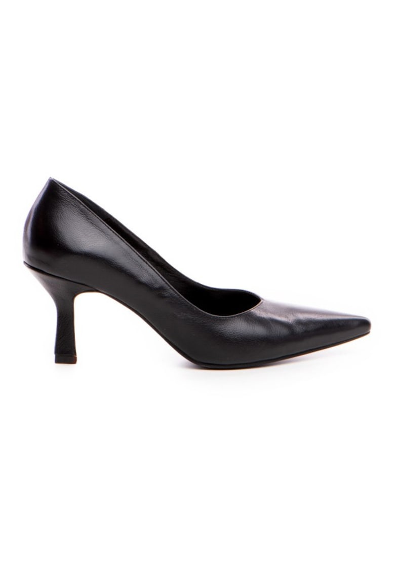Pantofi stiletto piele naturala Negru Aven
