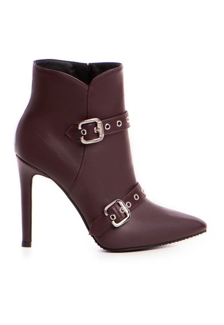 Botine Dama Piele Naturala Marsala Roux