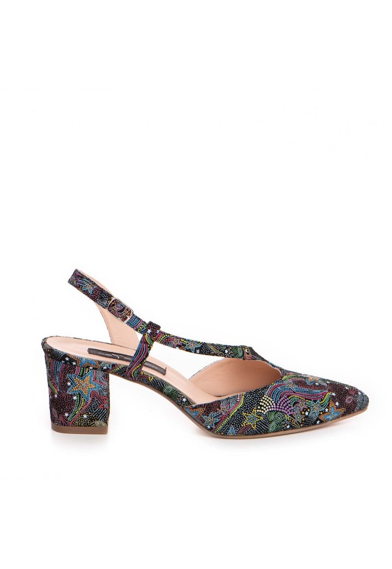 Pantofi stiletto piele naturala Negru Betty