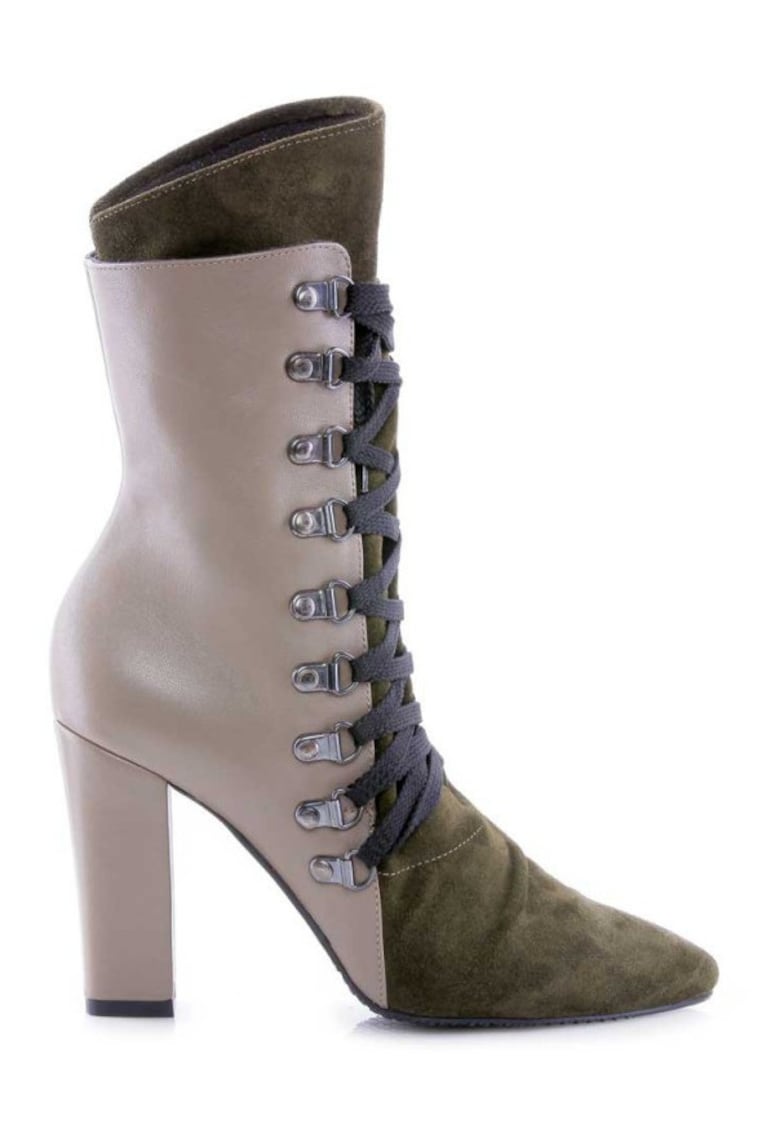 Ghete dama Piele Naturala Wrap Khaki