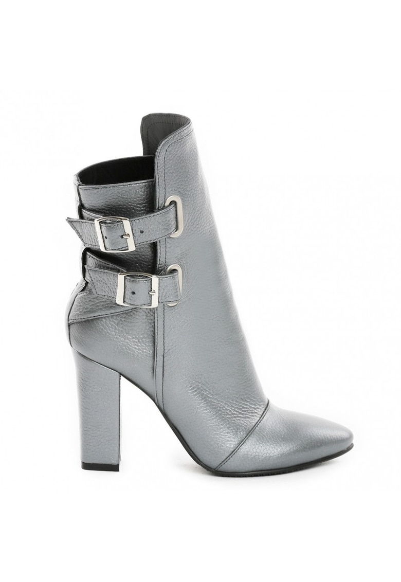 Ghete dama Piele Naturala Argintiu Rock the City