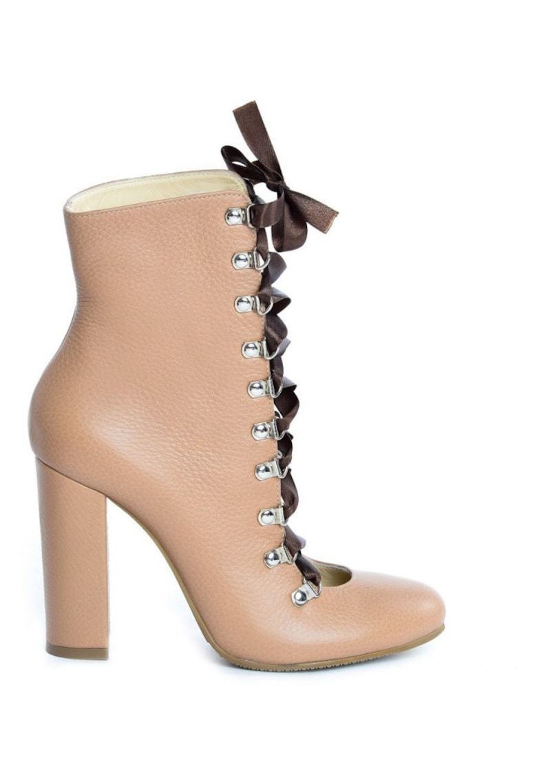 Ghete dama Piele Naturala Ballerina Nude