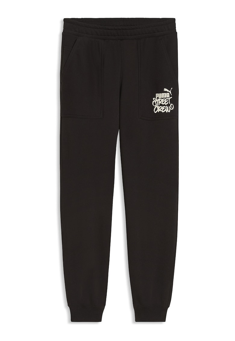 Pantaloni de trening relaxed fit cu talie elastica Mid 90s - Negru