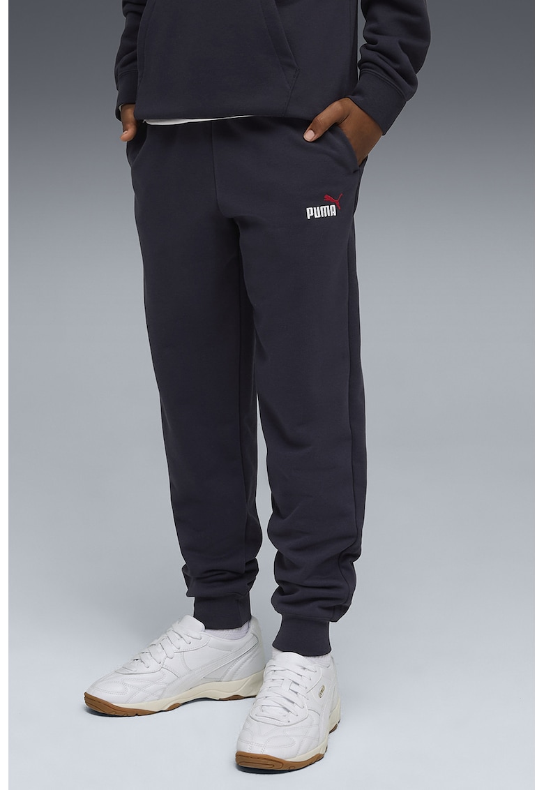 Pantaloni de trening cu talie elastica si logo brodat - Rosu/Albastru ultramarin