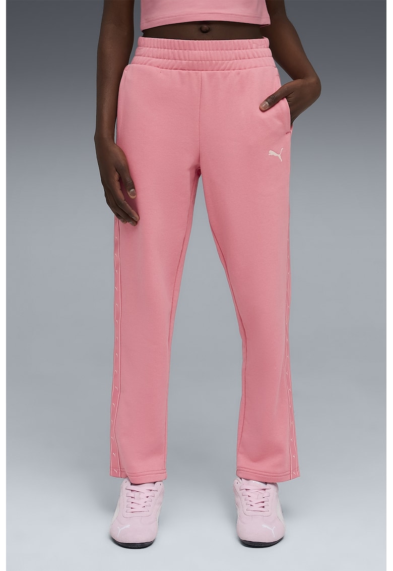Pantaloni de trening cu buzunare laterale - Roz pastel -
