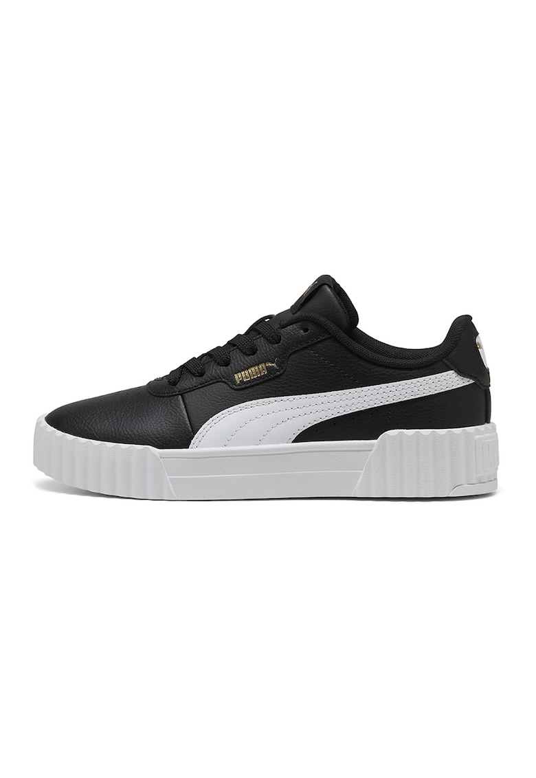 Pantofi sport Carina 3.0 din piele si piele ecologica cu detalii perforate - Alb/Negru